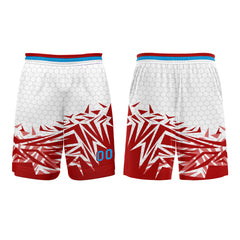 Benutzerdefinierter Rot Blau Basketball Jersey Uniform Anzug gedruckt Ihr Logo Name Nummer