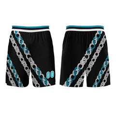 Benutzerdefinierter Schwarz Blau Basketball Jersey Uniform Anzug gedruckt Ihr Logo Name Nummer