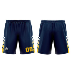Benutzerdefinierter Marine Gelb Basketball Jersey Uniform Anzug gedruckt Ihr Logo Name Nummer