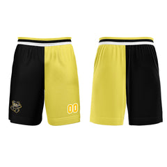 Benutzerdefinierter Schwarz Gelb Basketball Jersey Uniform Anzug gedruckt Ihr Logo Name Nummer