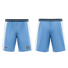 Benutzerdefinierter Hellblau Schwarz Basketball Jersey Uniform Anzug gedruckt Ihr Logo Name Nummer