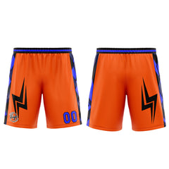 Benutzerdefinierter Orange Blau Basketball Jersey Uniform Anzug gedruckt Ihr Logo Name Nummer