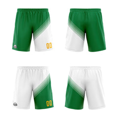 Benutzerdefinierte Grün Weiß Reversible Basketball Jersey Personalisierte Print Name Nummer Logo