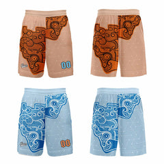 Benutzerdefinierte Orange Hellblau Reversible Basketball Jersey Personalisierte Print Name Nummer Logo