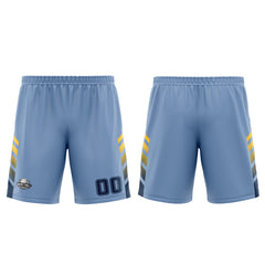 Benutzerdefinierter Blau Gelb Basketball Jersey Uniform Anzug gedruckt Ihr Logo Name Nummer