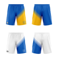 Benutzerdefinierte Blau Gelb Reversible Basketball Jersey Personalisierte Print Name Nummer Logo