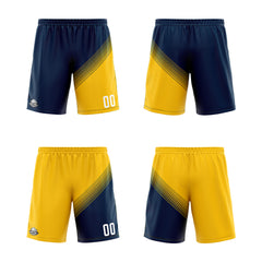 Benutzerdefinierte Marine Gelb Reversible Basketball Jersey Personalisierte Print Name Nummer Logo