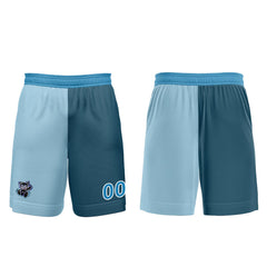 Benutzerdefinierte Hellblau Dunkelblau Trikots für Männer Frauen Personalisierte Fußball Uniformen für Erwachsene und Kind