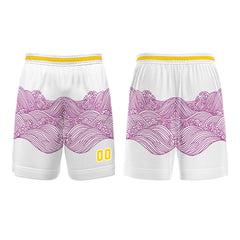 Benutzerdefinierter Lila Gelb Basketball Jersey Uniform Anzug gedruckt Ihr Logo Name Nummer