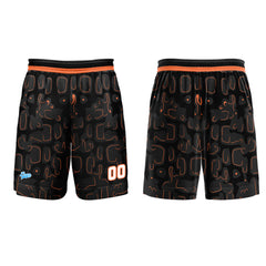 Benutzerdefinierter Schwarz orange Basketball Jersey Uniform Anzug gedruckt Ihr Logo Name Nummer