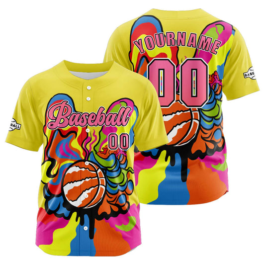 Benutzerdefiniert Gelb Baseball Uniformen Drucken für Jungs Mädchen und Kinder Machen Ihr Team Mehr Vielfältig