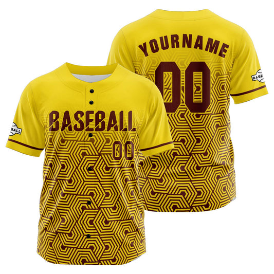 Benutzerdefiniert Gelb Baseball Uniformen Drucken für Jungs Mädchen und Kinder Machen Ihr Team Mehr Vielfältig