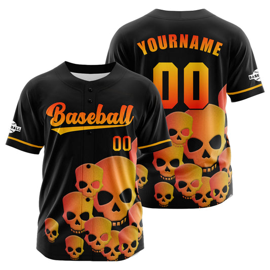 Benutzerdefiniert Schwarz Orange Baseball Uniformen Drucken für Jungs Mädchen und Kinder Machen Ihr Team Mehr Vielfältig