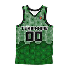 Benutzerdefinierter Dunkelgrün Basketball Jersey Uniform Anzug gedruckt Ihr Logo Name Nummer