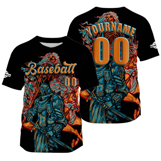 Benutzerdefiniert Schwarz Orange Baseball Uniformen Drucken für Jungs Mädchen und Kinder Machen Ihr Team Mehr Vielfältig