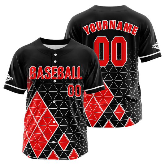 Benutzerdefiniert Schwarz Rot Baseball Uniformen Drucken für Jungs Mädchen und Kinder Machen Ihr Team Mehr Vielfältig