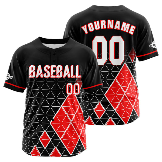 Benutzerdefiniert Schwarz Rot Baseball Uniformen Drucken für Jungs Mädchen und Kinder Machen Ihr Team Mehr Vielfältig