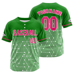 Benutzerdefiniert Grün Baseball Uniformen Drucken für Jungs Mädchen und Kinder Machen Ihr Team Mehr Vielfältig
