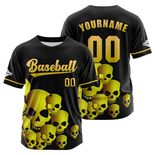 Benutzerdefiniert Schwarz Gelb Baseball Uniformen Drucken für Jungs Mädchen und Kinder Machen Ihr Team Mehr Vielfältig