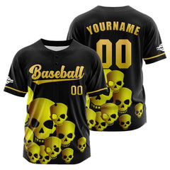 Benutzerdefiniert Schwarz Gelb Baseball Uniformen Drucken für Jungs Mädchen und Kinder Machen Ihr Team Mehr Vielfältig