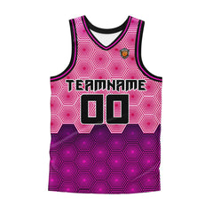 Benutzerdefinierter Rose Basketball Jersey Uniform Anzug gedruckt Ihr Logo Name Nummer