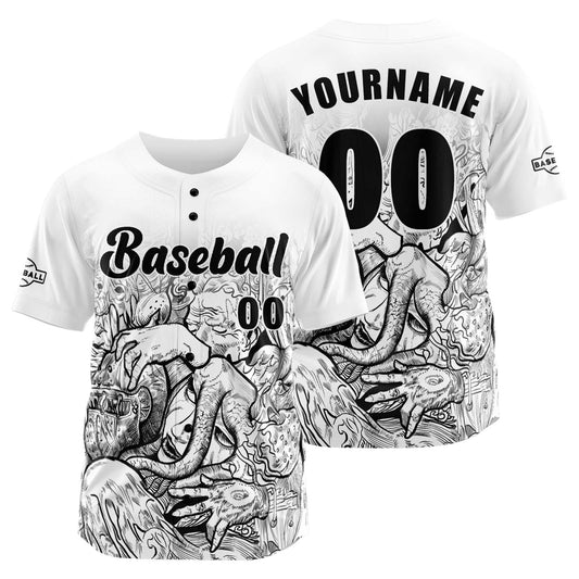 Benutzerdefiniert Weiß Baseball Uniformen Drucken für Jungs Mädchen und Kinder Machen Ihr Team Mehr Vielfältig