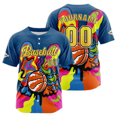 Benutzerdefiniert Blau Baseball Uniformen Drucken für Jungs Mädchen und Kinder Machen Ihr Team Mehr Vielfältig