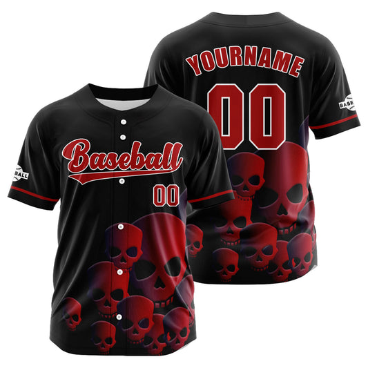 Benutzerdefiniert Schwarz Rot Baseball Uniformen Drucken für Jungs Mädchen und Kinder Machen Ihr Team Mehr Vielfältig