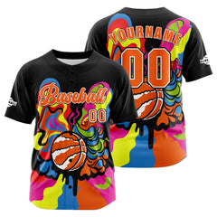 Benutzerdefiniert Schwarz Baseball Uniformen Drucken für Jungs Mädchen und Kinder Machen Ihr Team Mehr Vielfältig