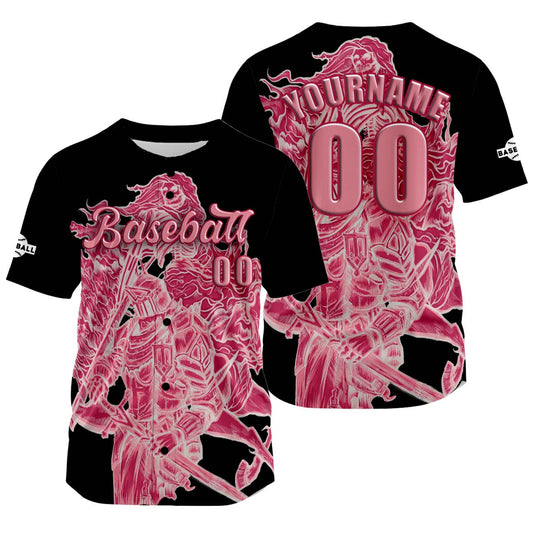 Benutzerdefiniert Schwarz Rosa Baseball Uniformen Drucken für Jungs Mädchen und Kinder Machen Ihr Team Mehr Vielfältig