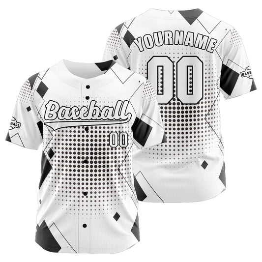 Benutzerdefiniert Weiß Schwarz Baseball Uniformen Drucken für Jungs Mädchen und Kinder Machen Ihr Team Mehr Vielfältig