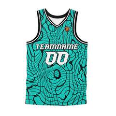 Benutzerdefinierter Teal Basketball Jersey Uniform Anzug gedruckt Ihr Logo Name Nummer
