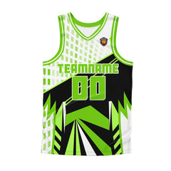 Benutzerdefinierter Neongrün Basketball Jersey Uniform Anzug gedruckt Ihr Logo Name Nummer