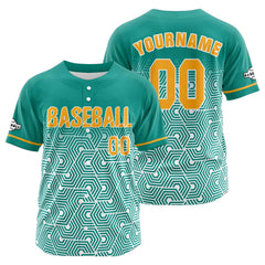 Benutzerdefiniert Grün Gelb Baseball Uniformen Drucken für Jungs Mädchen und Kinder Machen Ihr Team Mehr Vielfältig