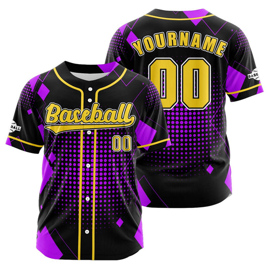 Benutzerdefiniert Schwarz Lila Baseball Uniformen Drucken für Jungs Mädchen und Kinder Machen Ihr Team Mehr Vielfältig