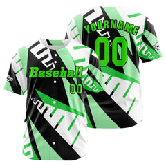 Benutzerdefiniert Grün Baseball Uniformen Drucken für Jungs Mädchen und Kinder Machen Ihr Team Mehr Vielfältig