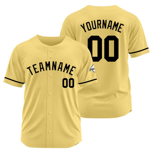 Benutzerdefinierte Authentisch Baseball-Trikot Gold-Schwarz
