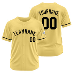 Benutzerdefinierte Authentisch Baseball-Trikot Gold-Schwarz