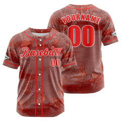 Benutzerdefiniert Rot Baseball Uniformen Drucken für Jungs Mädchen und Kinder Machen Ihr Team Mehr Vielfältig