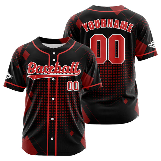 Benutzerdefiniert Schwarz Rot Baseball Uniformen Drucken für Jungs Mädchen und Kinder Machen Ihr Team Mehr Vielfältig