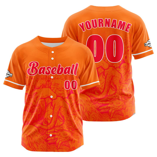 Benutzerdefiniert Orange Baseball Uniformen Drucken für Jungs Mädchen und Kinder Machen Ihr Team Mehr Vielfältig