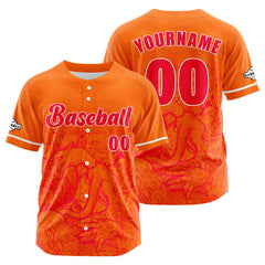 Benutzerdefiniert Orange Baseball Uniformen Drucken für Jungs Mädchen und Kinder Machen Ihr Team Mehr Vielfältig