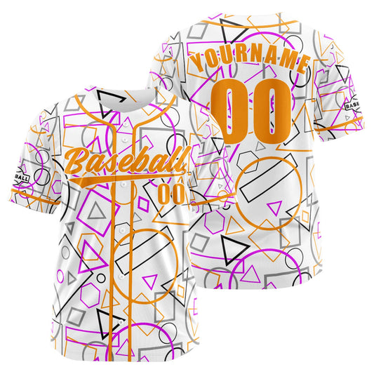 Benutzerdefiniert Weiß Orange Baseball Uniformen Drucken für Jungs Mädchen und Kinder Machen Ihr Team Mehr Vielfältig