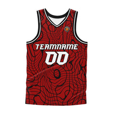 Benutzerdefinierter Rot Basketball Jersey Uniform Anzug gedruckt Ihr Logo Name Nummer