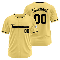 Benutzerdefinierte Authentisch Baseball-Trikot Gold-Schwarz