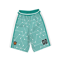 Benutzerdefinierter Weiß Teal Basketball Jersey Uniform Anzug gedruckt Ihr Logo Name Nummer