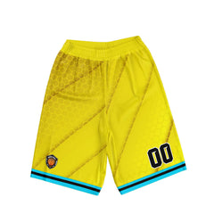 Benutzerdefinierter Gelb Blau Basketball Jersey Uniform Anzug gedruckt Ihr Logo Name Nummer