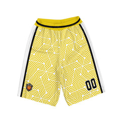 Benutzerdefinierter Weiß Gelb Basketball Jersey Uniform Anzug gedruckt Ihr Logo Name Nummer