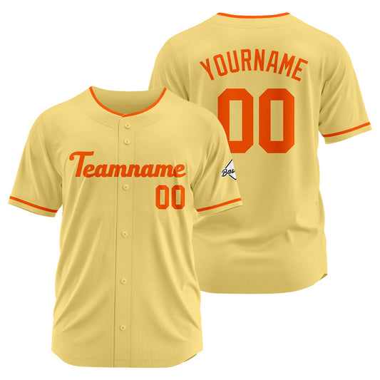 Benutzerdefinierte Authentisch Baseball-Trikot Gold-Orange
