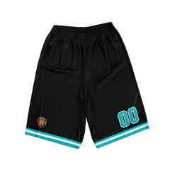 Benutzerdefinierter Schwarze Teal Basketball Jersey Uniform Anzug gedruckt Ihr Logo Name Nummer